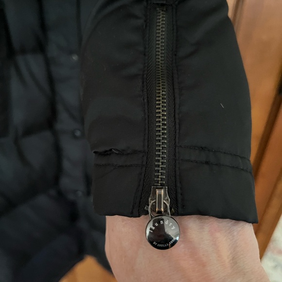 Laundry by Shelli Segal Maxi Belted Puffer with Real Fur Hood, Size S EUC - Picture 6 of 12